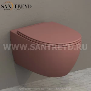 MDS03FR Подвесной унитаз настенный Розовый Ceramica Globo 4ALL Италия
