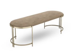 Мягкая скамейка из ткани