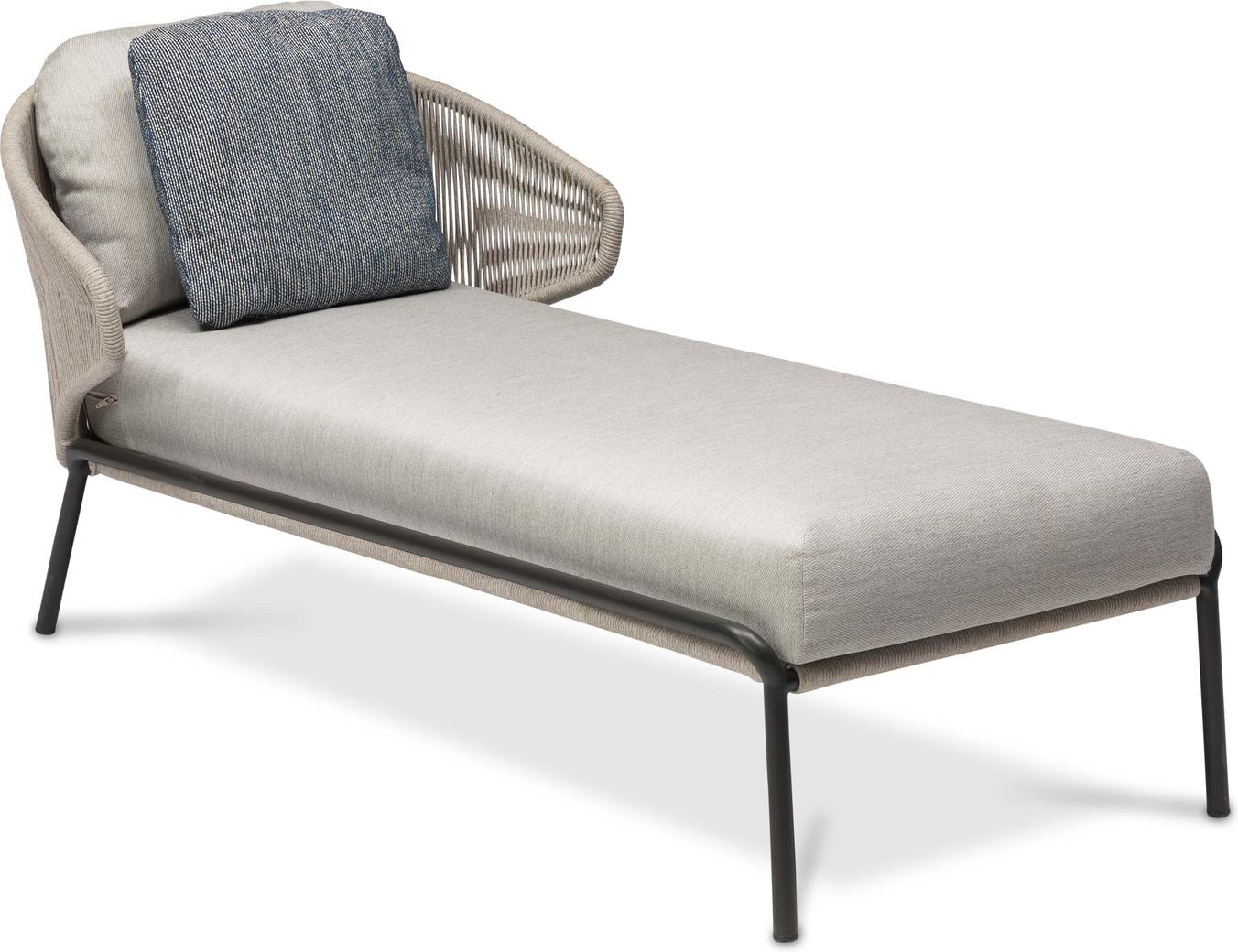 MNST23 Шезлонг лава серебро Manutti Radius