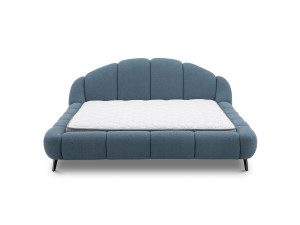 Двуспальная мягкая кровать из ткани