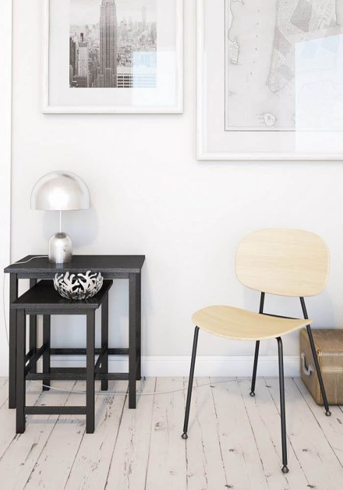 Стул из стали и дерева Infiniti круглый стержень ARCH-00048811 - Вид №2