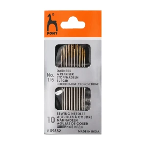 91383625 Иглы ручные для штопки короткие Darners с золотым ушком № 1-5 10 шт STLM-1068448