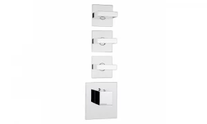 Z033205 + Z030271 000 Смеситель & запорный кран Rectangular 4 Outlets (with diverter) HP BOSSINI