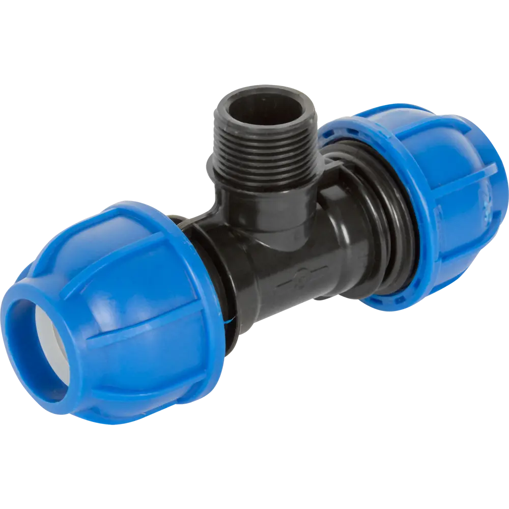 Тройник ПНД Unio ø3/4"х25х25 мм наружная резьба STLM-2058712