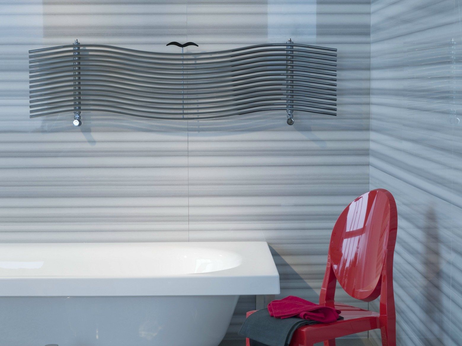 Горизонтальный полотенцесушитель из углеродистой стали Tubes основы ARCH-00106805