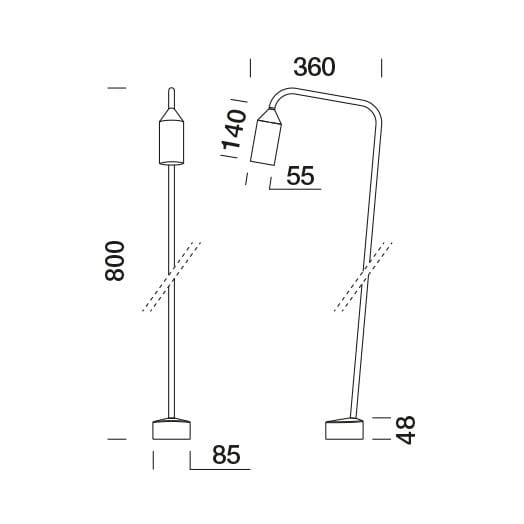 Алюминиевый светодиодный напольный торшер Platek Flamingo ARCH-00120640 - Вид №12