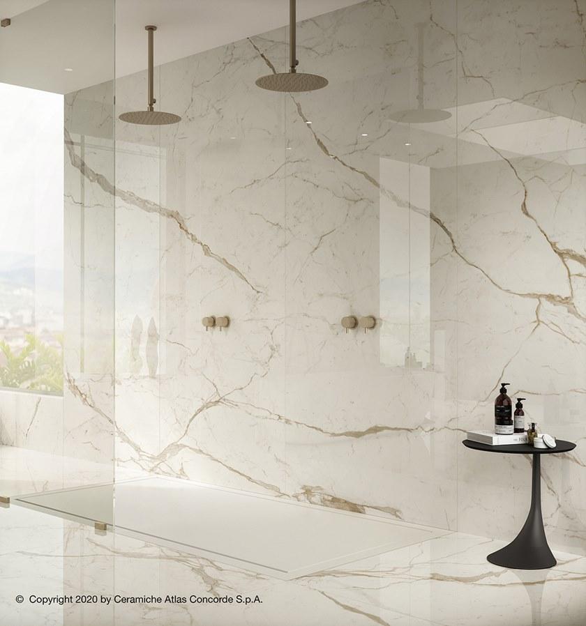 Atlas Concorde Белая плитка для стен с эффектом мрамора Marvel shine sun-id-1375735 - Вид №50
