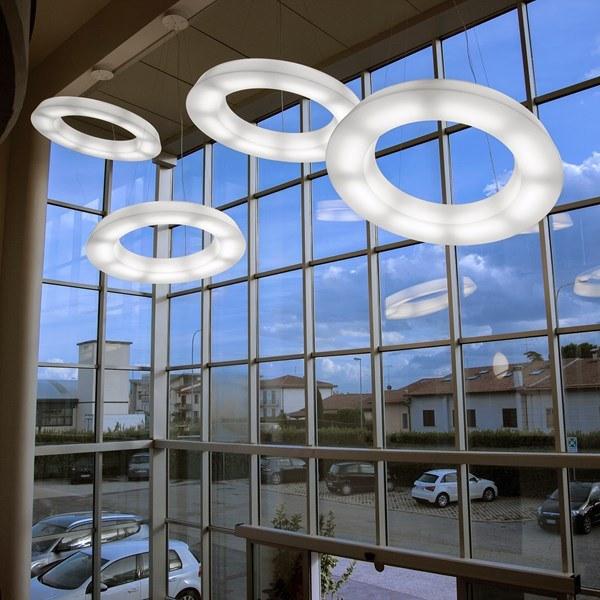 Martinelli Luce Светодиодный подвесной светильник из полиэтилена с диммером Circular pol 2057 - Вид №9