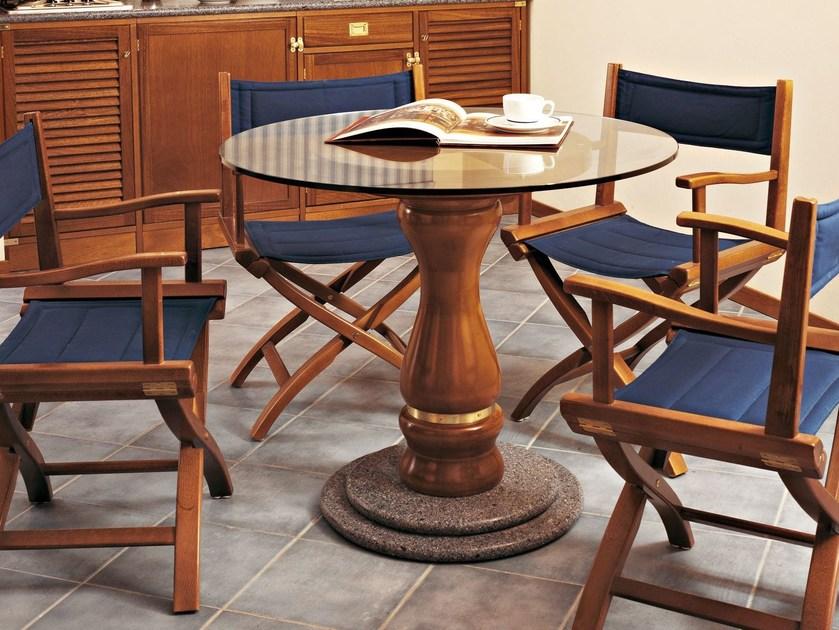 Caroti Круглый стол из массива дерева и хрусталя  1008  - Вид №4