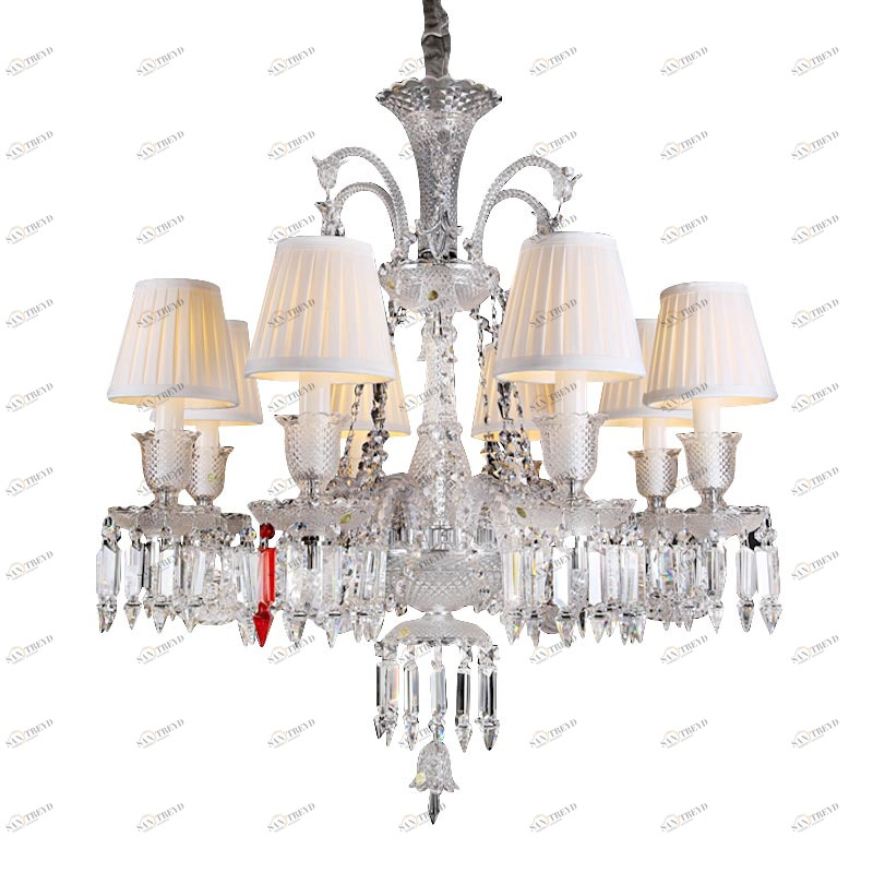 Люстра Baccarat 8 от Delight Collection белая/прозрачная/ хром ZZ86303-8 DELIGHT COLLECTION ДИЗАЙНЕРСКИЕ 247046 Белый 