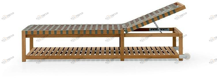 RODA Садовая кушетка из тика на колесиках Network sun-id-1363939