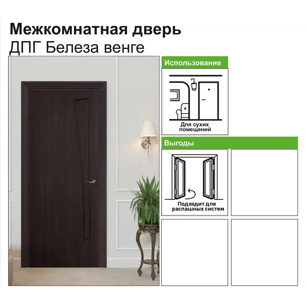 Дверь межкомнатная глухая ламинированная Белеза 90x200 см цвет венге 81933668 STLM-2036772 КРАСНОДЕРЕВЩИК  - Вид №9