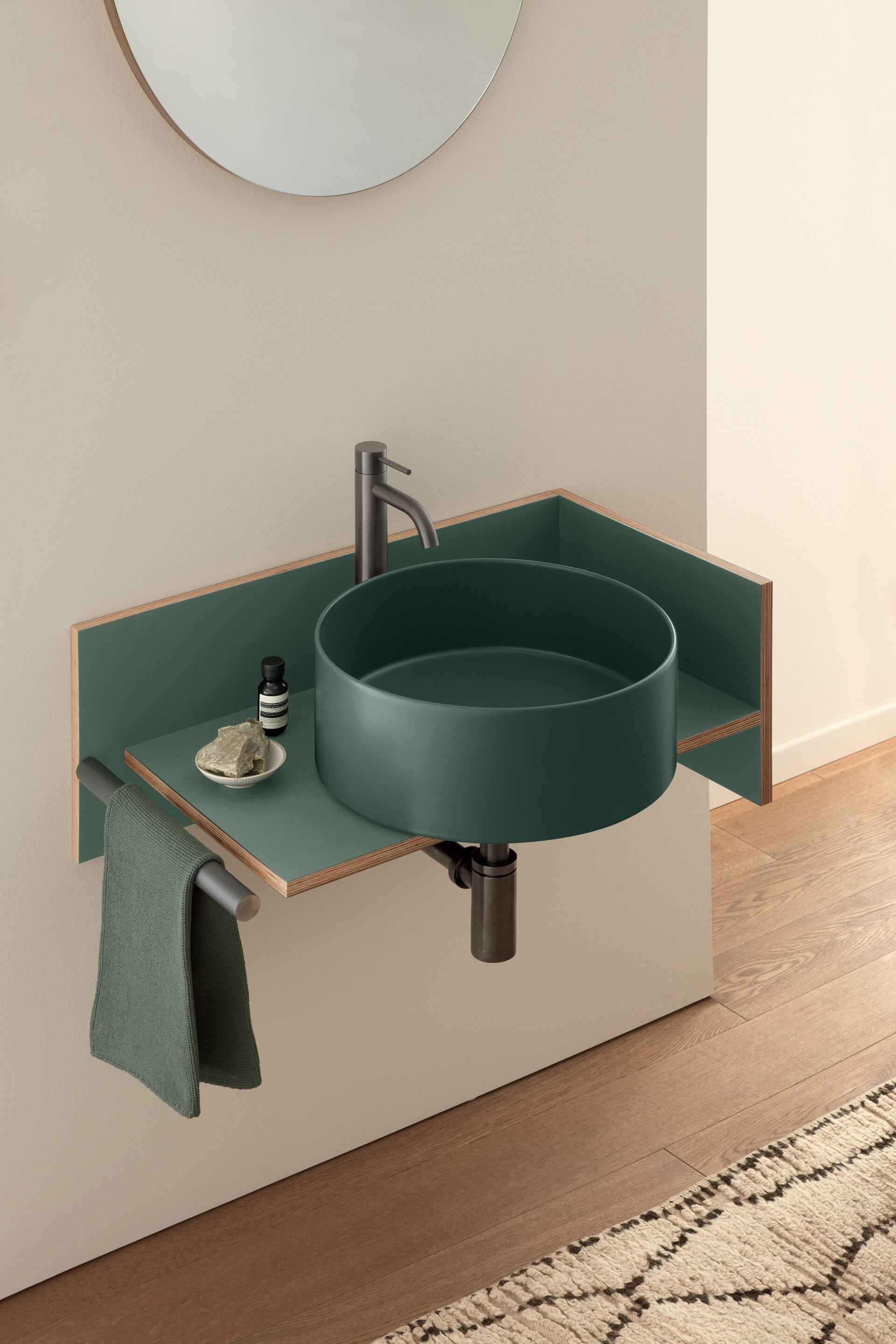 Подвесной умывальник Fenix-NTM® со встроенной раковиной с держателем для полотенец Ceramica Cielo Тео ARCH-00058767 - Вид №1