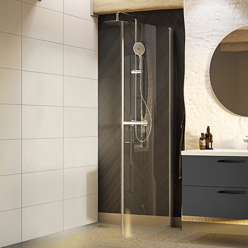 20055565 Душевая Дверь Nejd Bended 80 Прозрачный Стеклянный Алюминий Westerbergs 