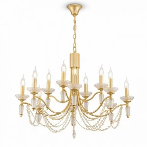 Люстра подвесная золото, 12 плафонов Zoe FR2009PL-12G FREYA ДИЗАЙНЕРСКИЕ, CLASSIC 00-3956399 Золото
