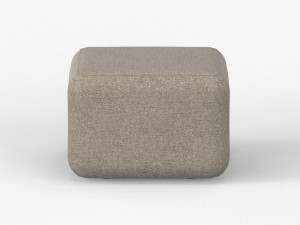 Квадратный пуф из ткани