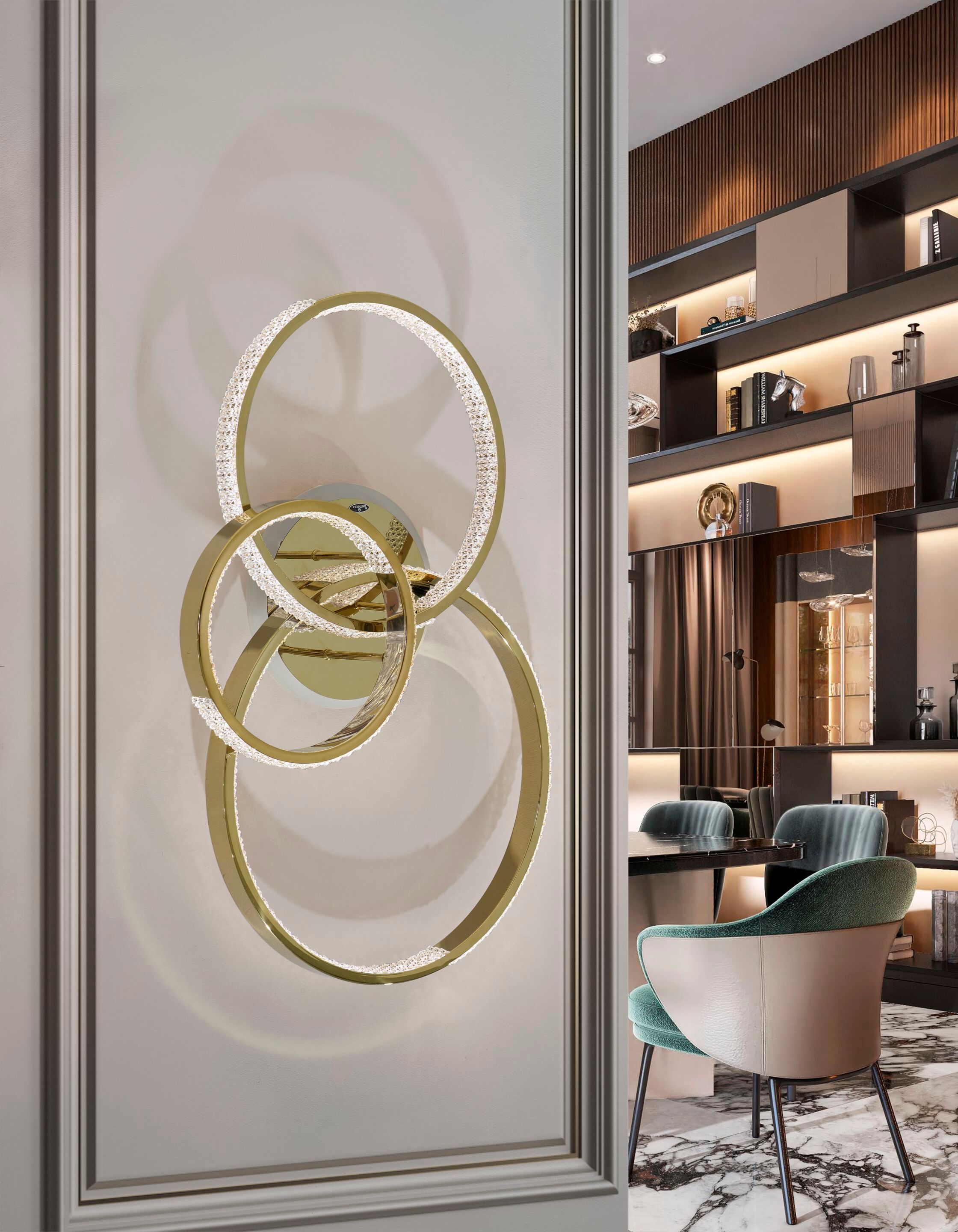 Светодиодный настенный светильник из нержавеющей стали и стекла K-Lighting Ferreira ARCH-00040497 - Вид №1