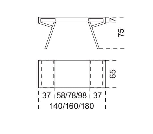 Стол из нержавеющей стали и стекла с ящиками Gallotti&Radice LUÌ ARCH-00001239 - Вид №2
