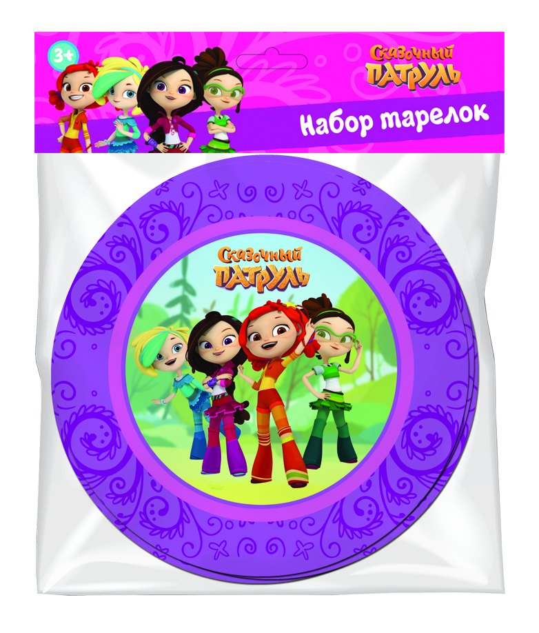 275841 Набор бумажных тарелок 6 шт. "Сказочный патруль" Santreyd 