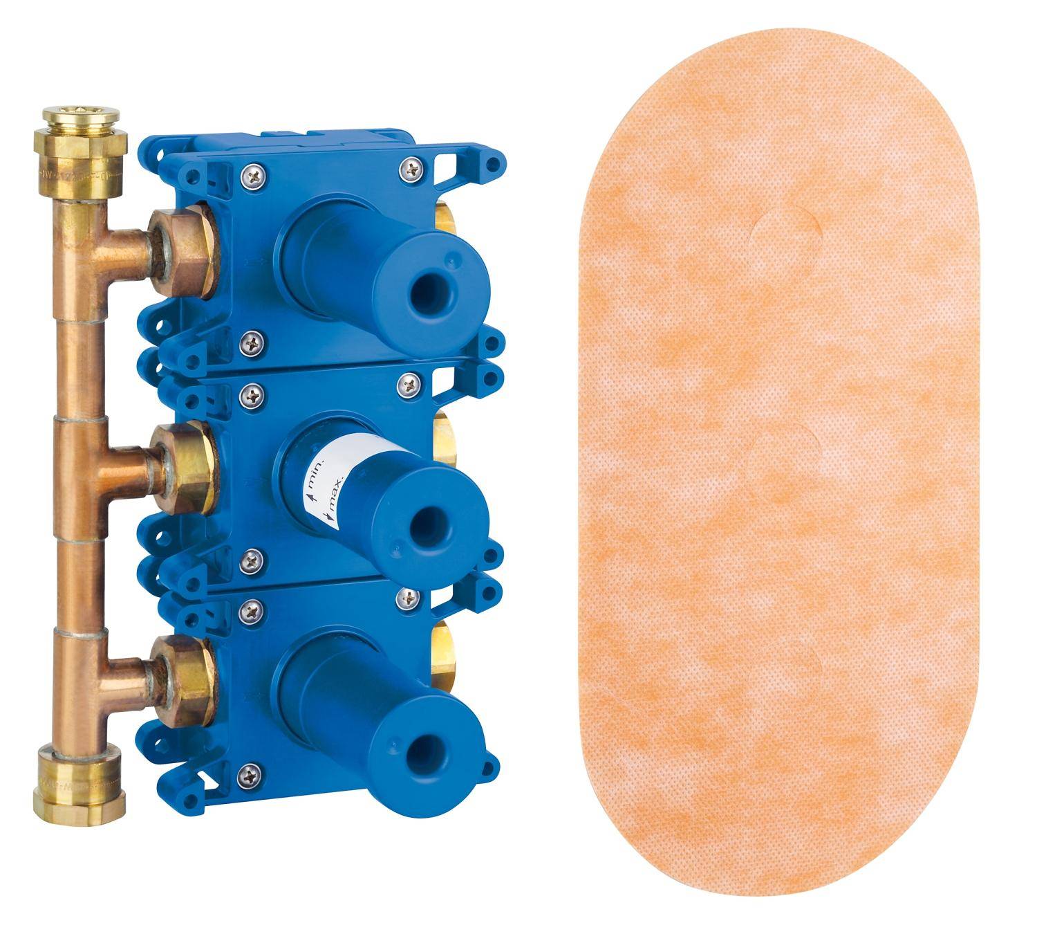 Встраиваемая часть вентиля GROHE Grohtherm F (3 выхода) (35031000) - Вид №1