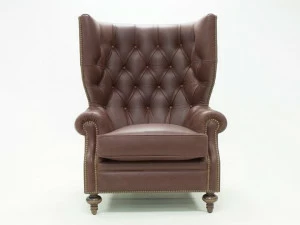 CREARTE COLLECTIONS Стеганое кожаное кресло с подлокотниками Bergere  40