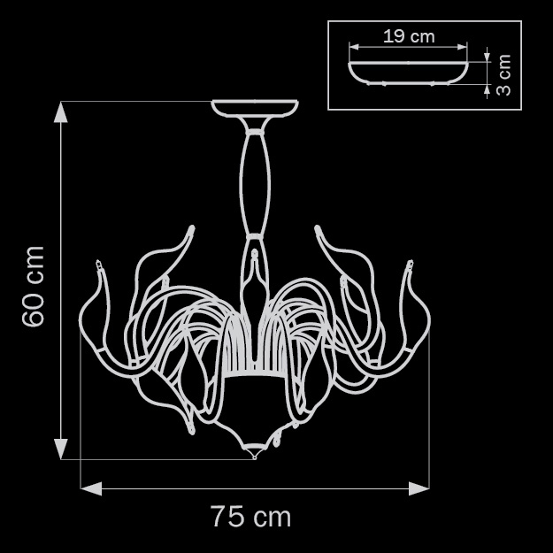 Потолочная люстра Lightstar Cigno Collo 751022 LIGHTSTAR ДИЗАЙНЕРСКИЕ, CIGNO COLLO 058245 Золотой  - Вид №1
