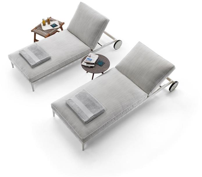 Flexform Тканевый садовый лежак на колесиках Atlante sun-id-1513930 - Вид №5