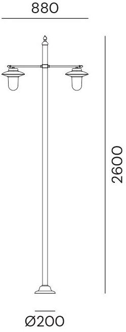 Il Fanale Садовый фонарь из металла Calmaggiore 304.l1.ort - Вид №1