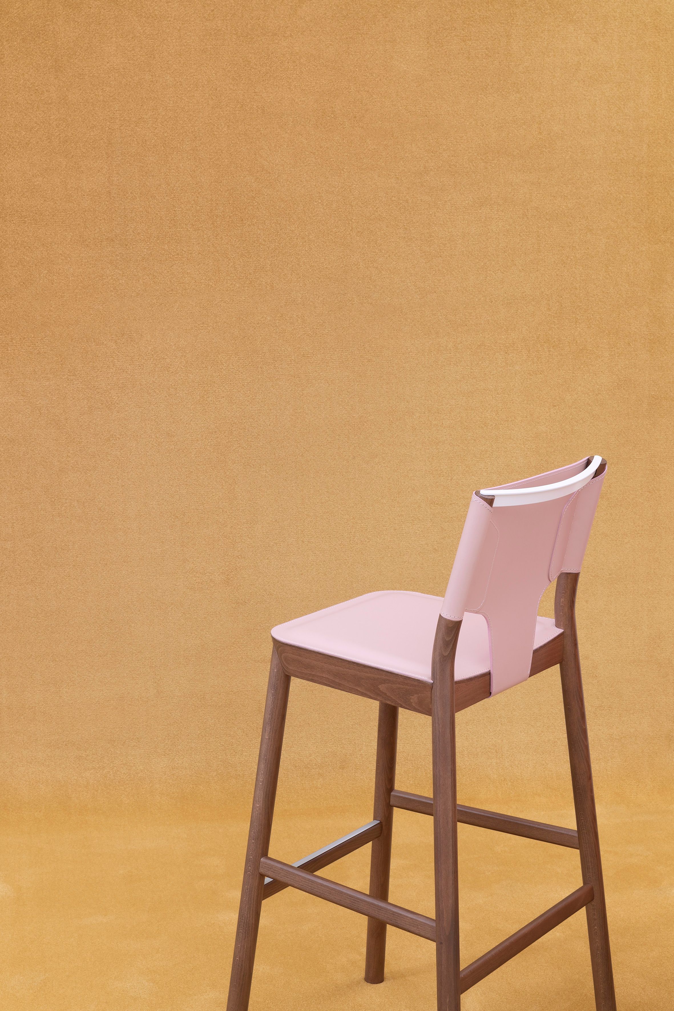 Высокий стул из бука с обитым сиденьем/спинкой Billiani Marimba ARCH-00147488 - Вид №2