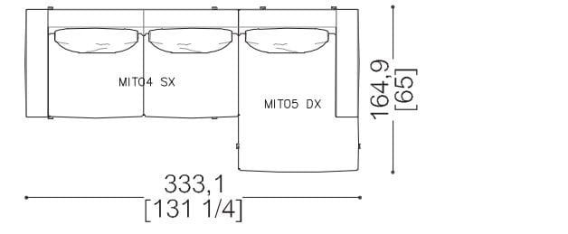 Диван с полуостровом Sicis Milton ARCH-00112730 - Вид №4