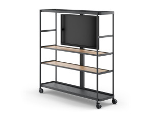 Стальной офисный книжный шкаф с колесами