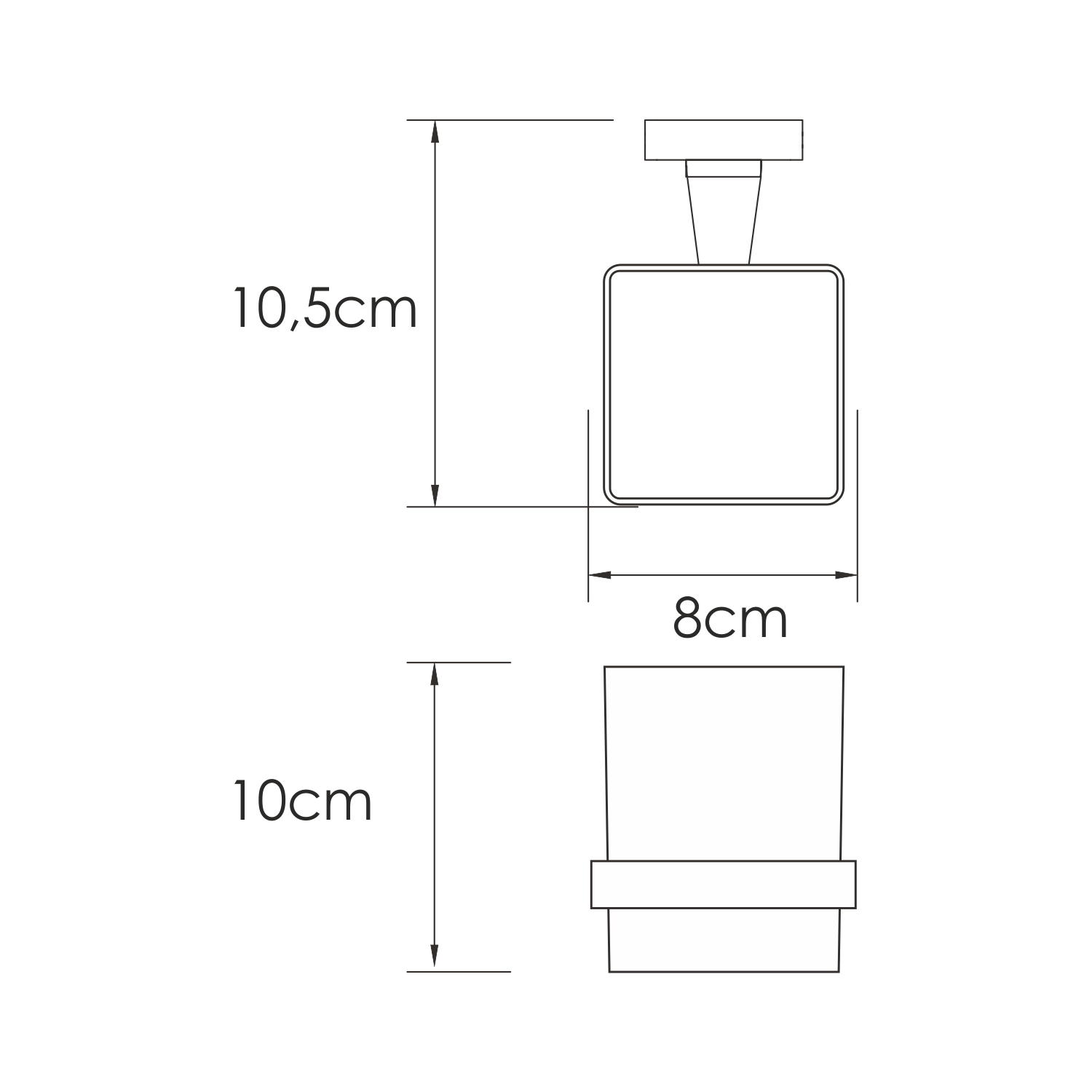K-8728 Rhin Подстаканник одинарный WasserKRAFT Rhin K-8700  - Вид №1