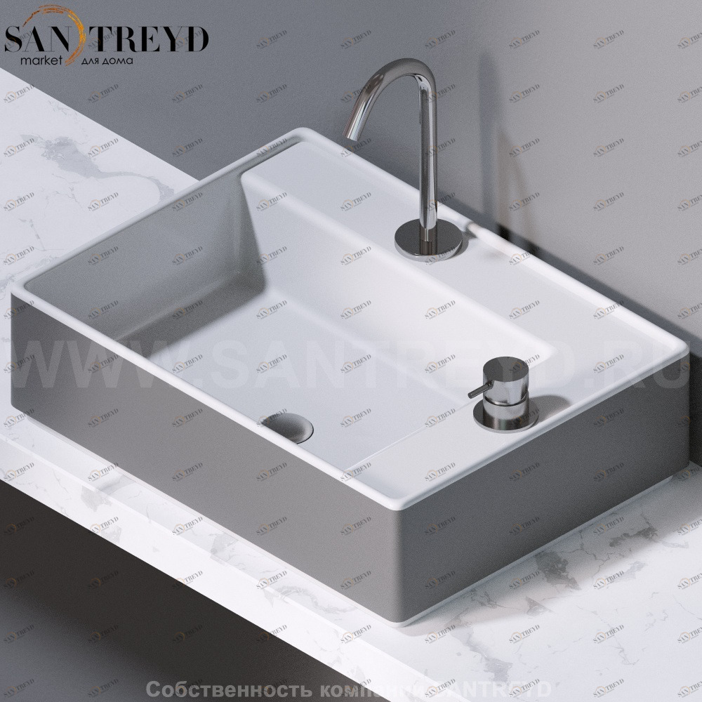 L640216 Накладная раковина на столешницу  прямоугольная A. e T. Italia Fly AeT ITALIA