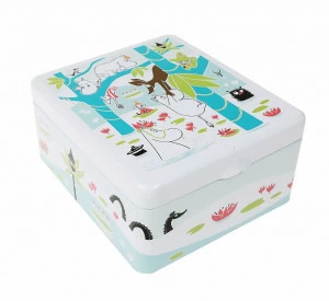 Коробка муми-тролль на пруду, плоская, Martinex LE-VILLAGE МУМИ-ТРОЛЛЬ 044728 Белый;голубой