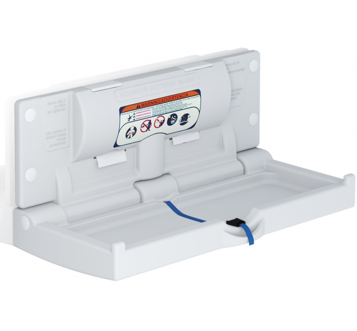 GW07 03 04 02 Genwec Настенный горизонтальный пеленальный столик из нержавеющей стали 