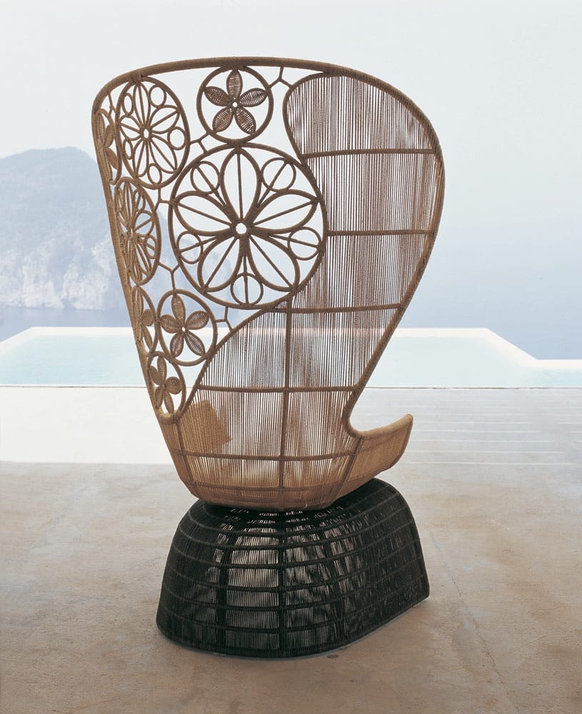 Садовое кресло с плетением из полиэтилена или абаки B&B Italia Outdoor кринолин ARCH-00072473 - Вид №2