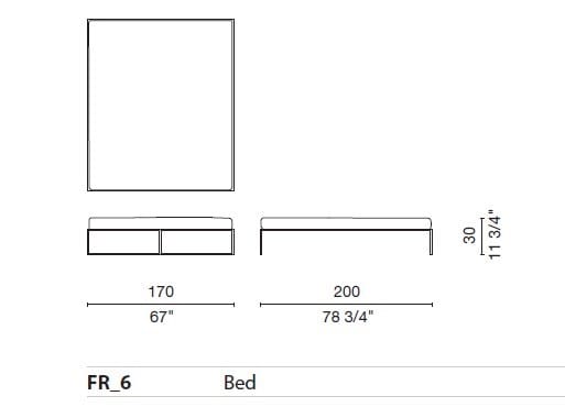 Окрашенная металлическая кровать CAPPELLINI Fronzoni ' 64 ARCH-00078857 - Вид №2