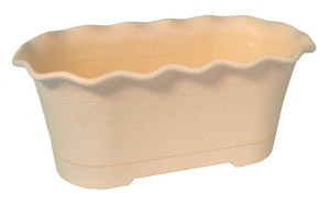 406-4 Горшок цветочный балконный Le Fleur 40см Бежевый Цветочная коллекция