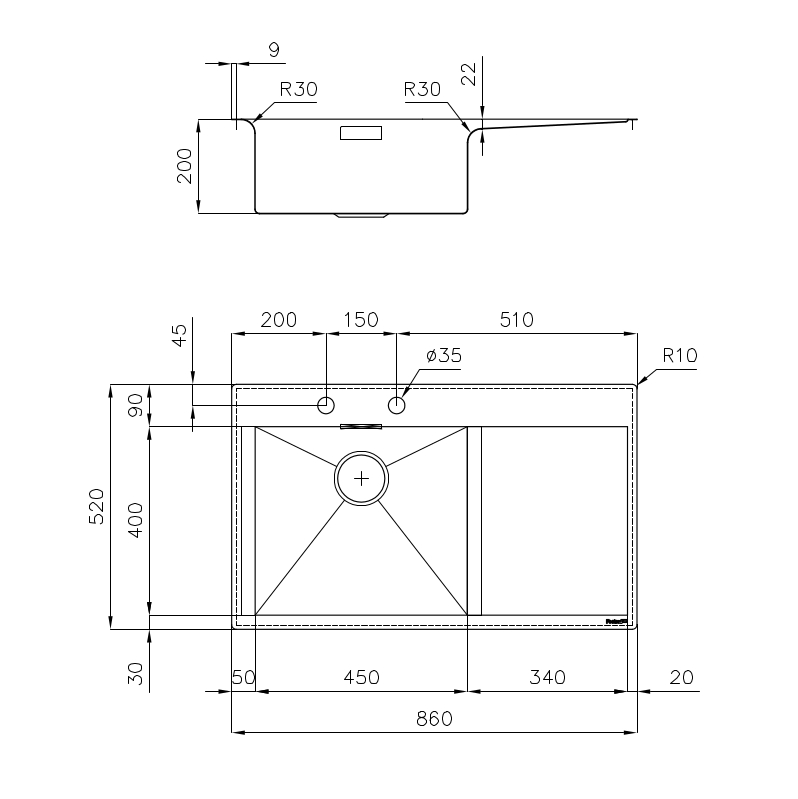 141400x Мойка New Wave 1414 00x Fosterspa  - Вид №1