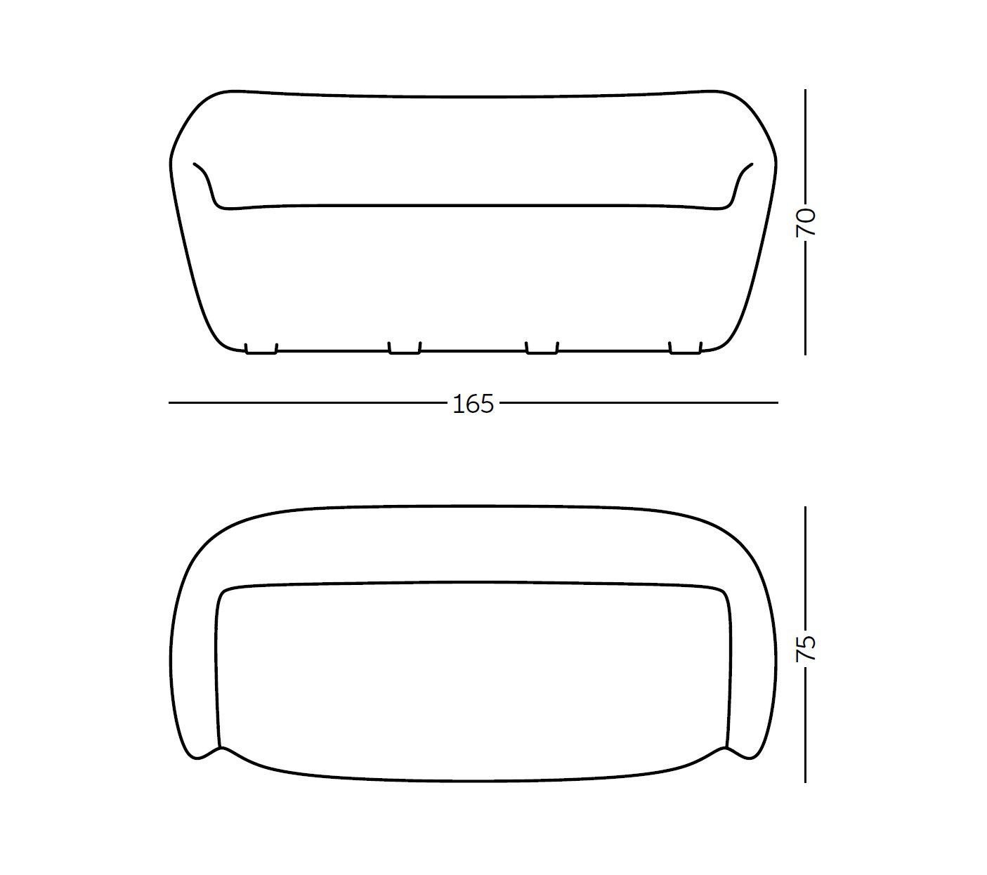 2-местный полиэтиленовый садовый диван SLIDE Reborn ARCH-00015519 - Вид №9