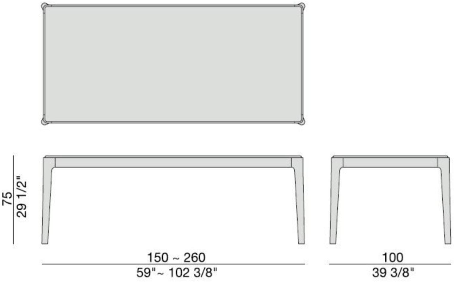 Porada Прямоугольный стол из ореха со стеклянной столешницей Iron sun-id-1425013 - Вид №1