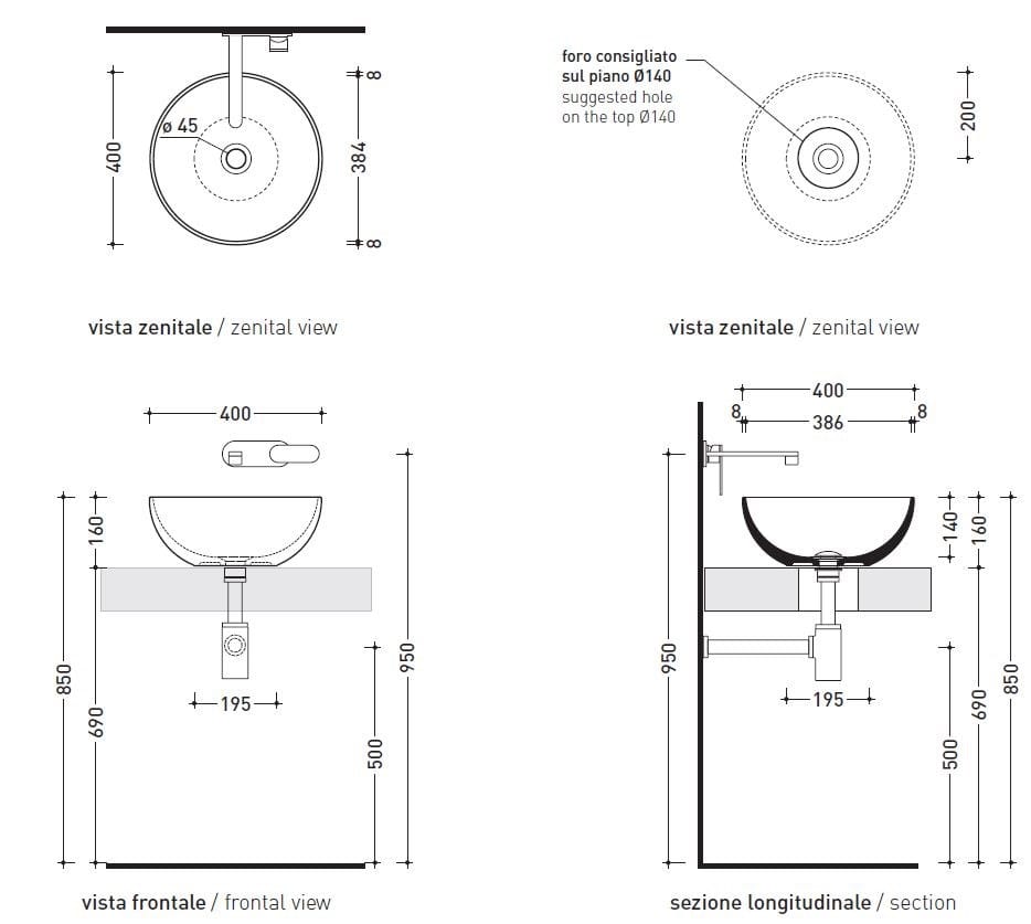 Керамическая круглая столешница Ceramica Flaminia приложение ARCH-00115424 - Вид №4