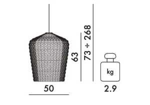 Светодиодный подвесной светильник из инженерного пластика Kartell Кабуки ARCH-00082832 - Вид №10