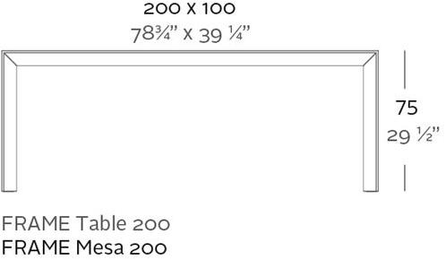 VONDOM Прямоугольный садовый стол из полиэтилена Frame sun-id-1397901 - Вид №7