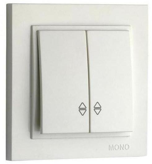 500-000123-111 Выключатель двухклавишный проходной слоновая кость Mono Electric Despina/ Larissa