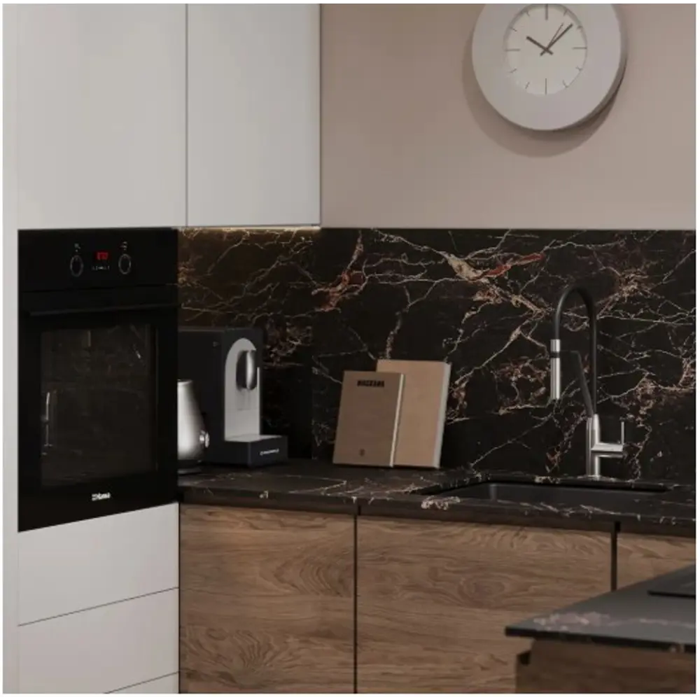 Столешница кухонная Мрамор 240x60x1.6 см HPL-пластик цвет черный Santreyd STLM-2061051 - Вид №7