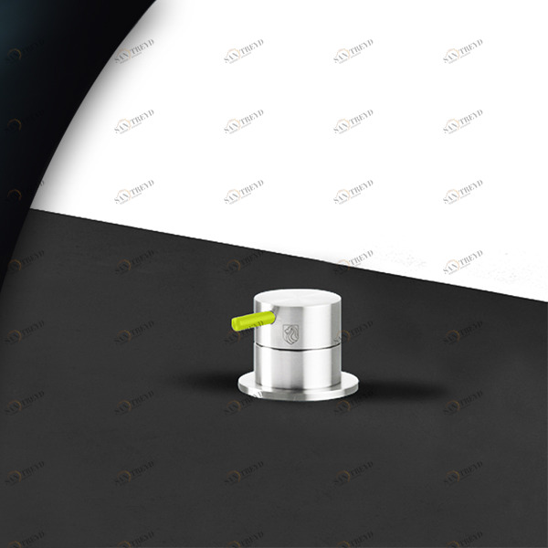 Смеситель для раковины сталь глянцевая с зеленой ручкой Toki Radomonte TKI12LCIL23