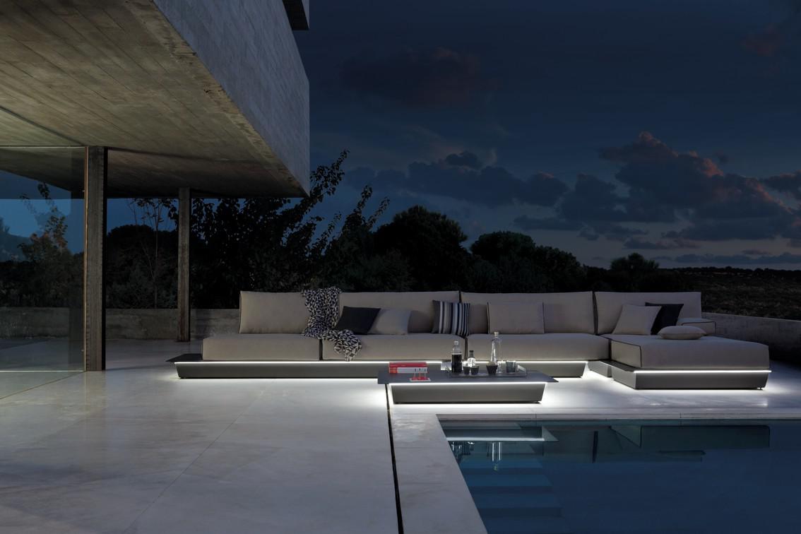 MNST1044 Concept 4 белый столешница из дерева iroko Manutti Air - Вид №7