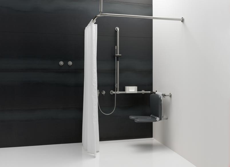 802.34.01030 Active+ занавеска для душа/кабины, специальные размеры HEWI Duschvorhänge/-stangen  - Вид №5