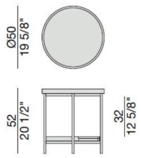 Porada Круглый деревянный журнальный столик Eighteen sun-id-1433683 - Вид №2